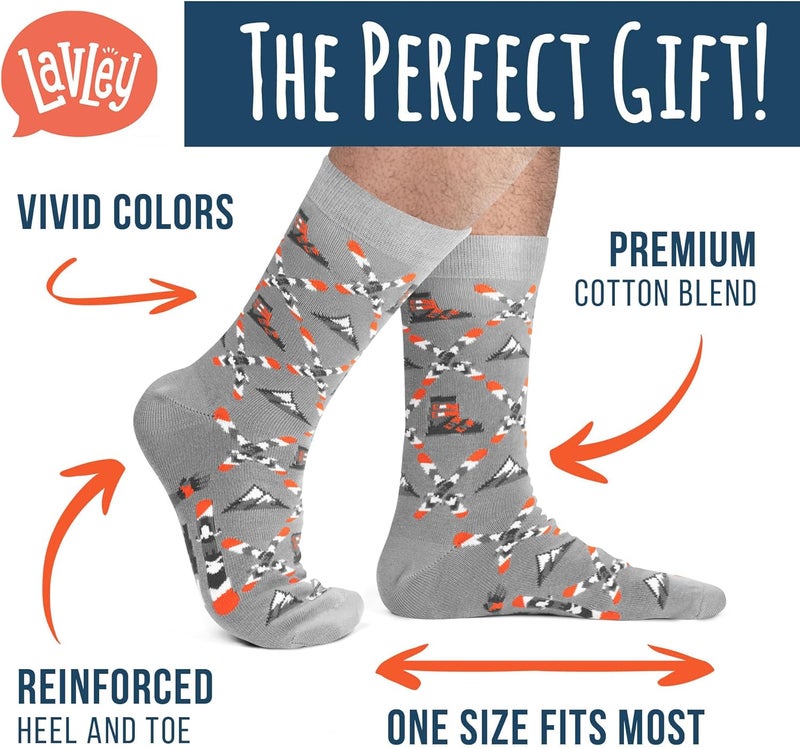 Lavley Ski Socks - Funny socks for skiers and snowboarders - Unisex novelty gift - Great for birthdays or holidays - Image 2